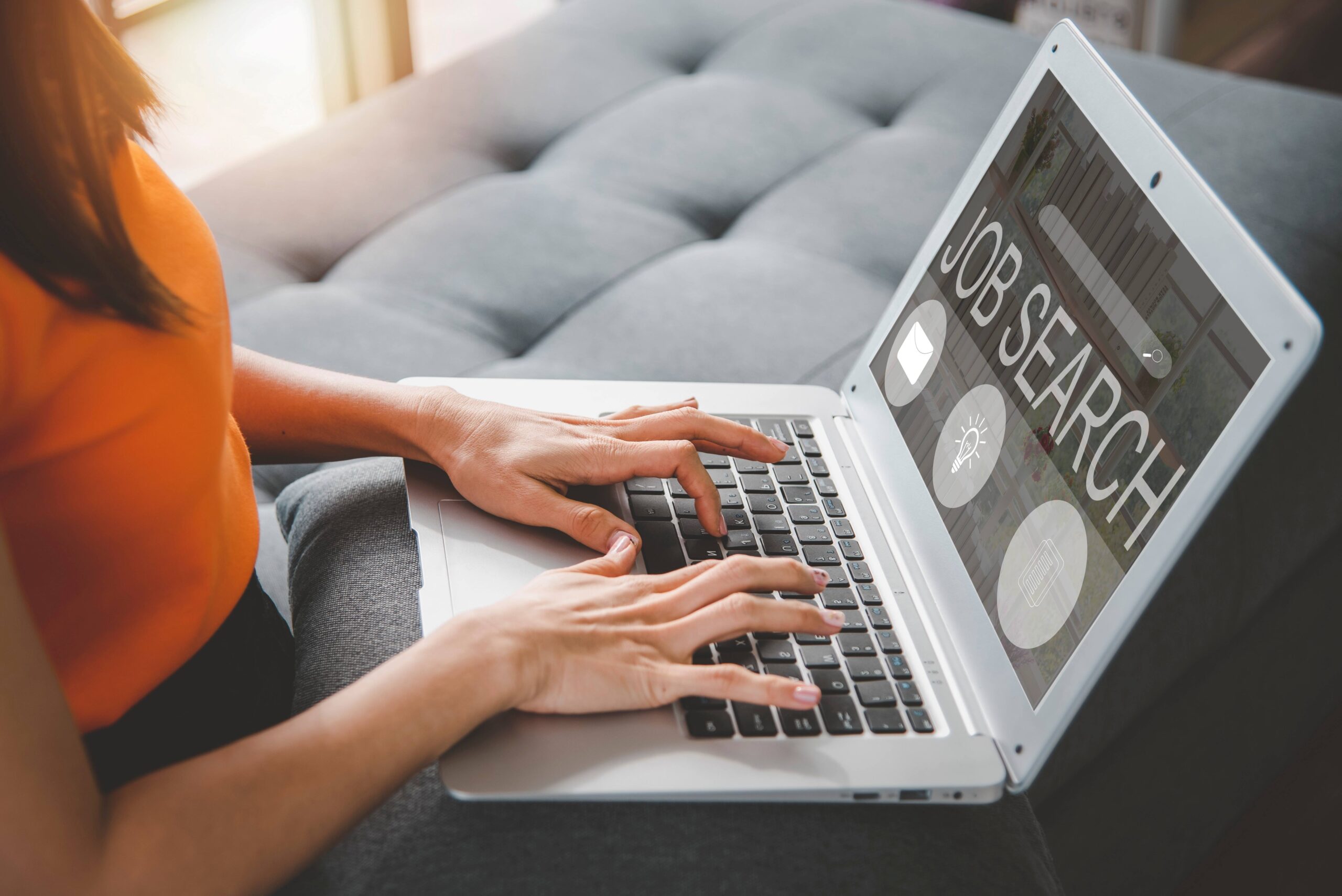 Job Search on a laptop